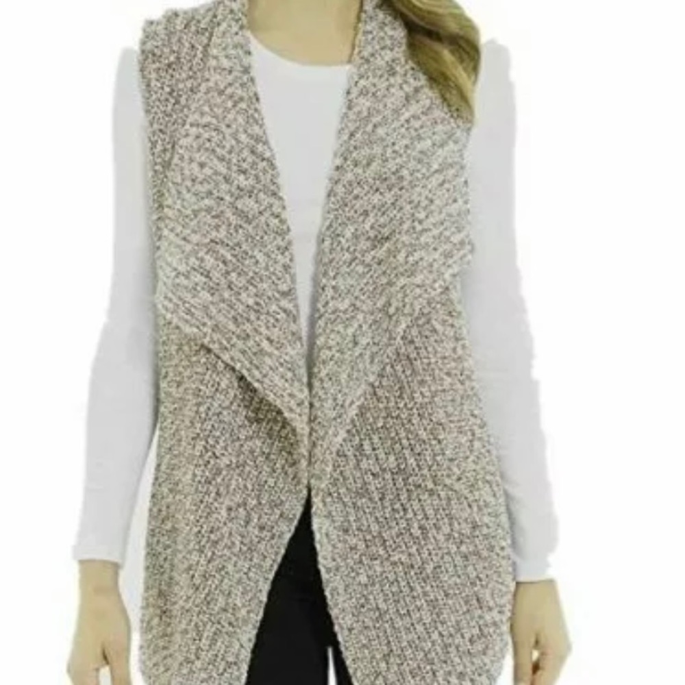 Jones Tape Yarn Sweater Vest Camel XXL 2XL  New